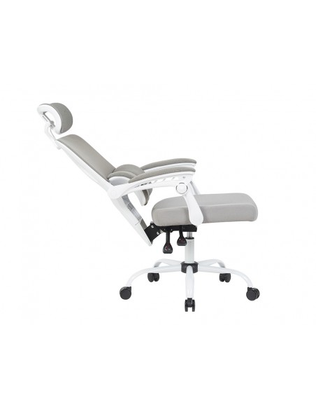 Silla q-connect direccion reggio malla alt max 1300 mm anc 520 mm prof 480 mm ruedas premium color gris blanco