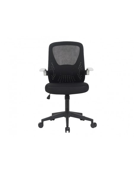 Silla q-connect oficina terni malla alt max 1050 mm anc 500 mm prof 480 mm color negro cuerpo negro