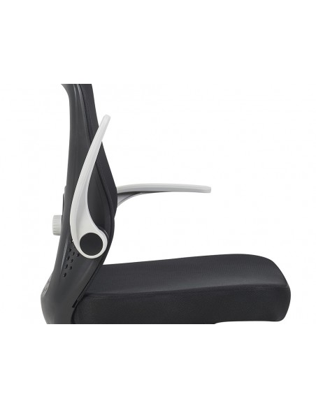 Silla q-connect oficina terni malla alt max 1050 mm anc 500 mm prof 480 mm color negro cuerpo negro