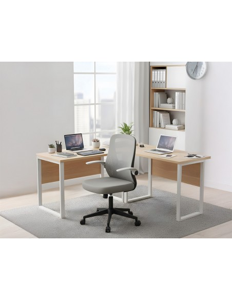 Silla q-connect oficina terni malla alt max 1050 mm anc 500 mm prof 480 mm color negro cuerpo negro