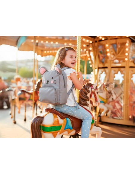 Mochila infantil imaginovo backpack buddies raton dos compartimentos poliester 280x90x200 mm