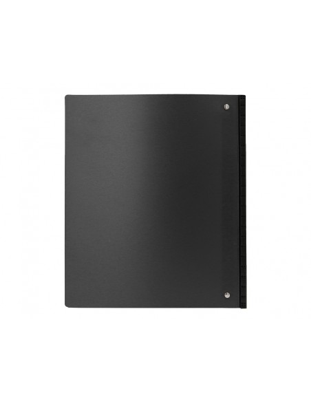Carpeta liderpapel 4 anillas redondas 25 mm polipropileno din a4 ultra compacta con lomo extensible 4 cm negro