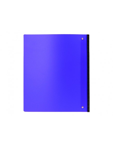 Carpeta liderpapel 4 anillas redondas 25 mm polipropileno din a4 ultra compacta con lomo extensible 4 cm azul