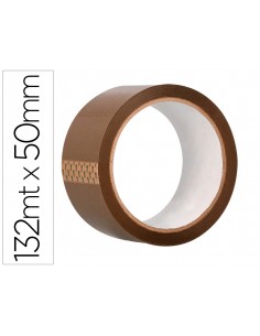 Cinta adhesiva q-connect polipropileno havana 132 mt x 50 mm para embalaje
