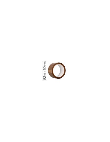 Cinta adhesiva q-connect polipropileno havana 132 mt x 50 mm para embalaje