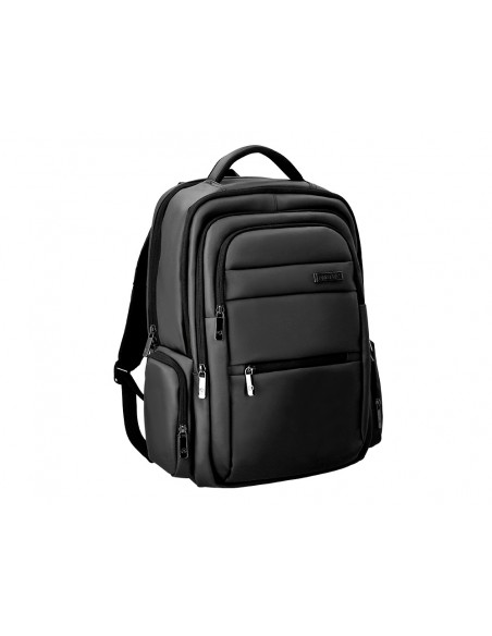 Mochila antartik volt 5 compartimentos color negro interior rojo 450x180x330 mm