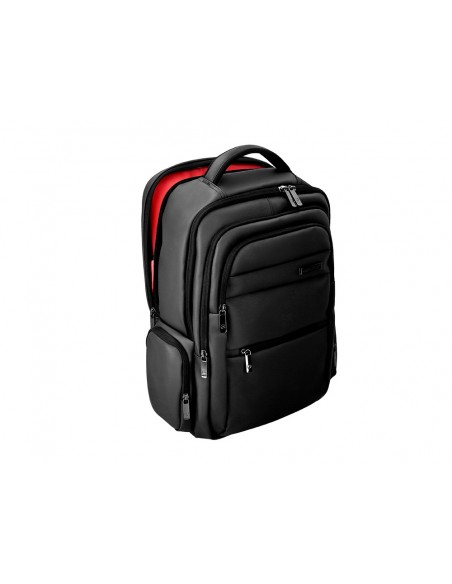 Mochila antartik volt 5 compartimentos color negro interior rojo 450x180x330 mm
