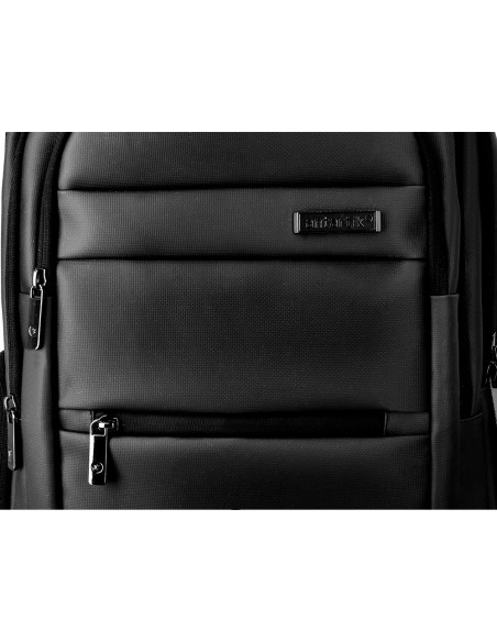 Mochila antartik volt 5 compartimentos color negro interior rojo 450x180x330 mm