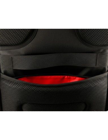 Mochila antartik volt 5 compartimentos color negro interior rojo 450x180x330 mm