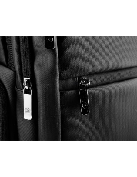 Mochila antartik volt 5 compartimentos color negro interior rojo 450x180x330 mm