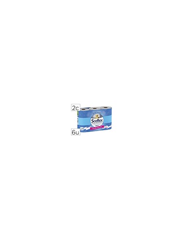 Papel higienico scottex megarrollo doble largo 2 capas paquete de 9 rollos
