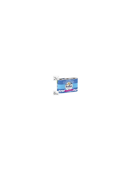Papel higienico scottex megarrollo doble largo 2 capas paquete de 9 rollos