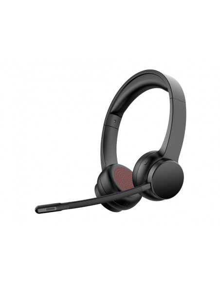 Auricular q-connect inalambrico diadema con microfono flexible y boton de bluetooth usb color negro