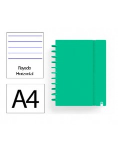Cuaderno ingeniox foam a4 80h rayado horizontal verde