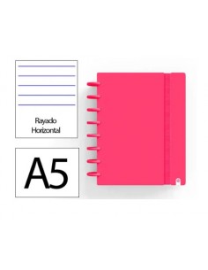 Cuaderno ingeniox foam a5 80h rayado horizontal rojo