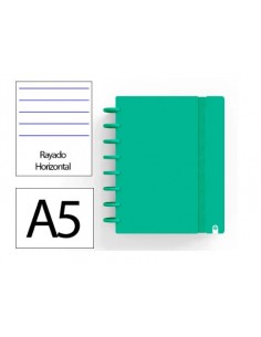 Cuaderno ingeniox foam a5 80h rayado horizontal verde