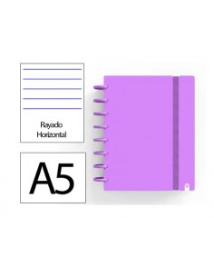 Cuaderno ingeniox foam a5 80h rayado horizontal violeta