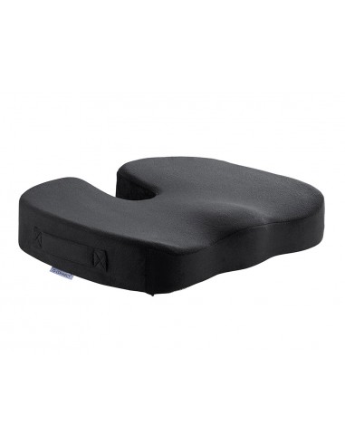 Cojin de asiento q-connect de espuma viscoelastica color negro 460x370x75 mm