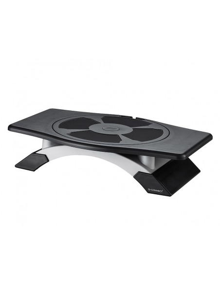 Soporte q-connect para monitor con plataforma giratoria ajustable dos alturas 411x287x99 mm
