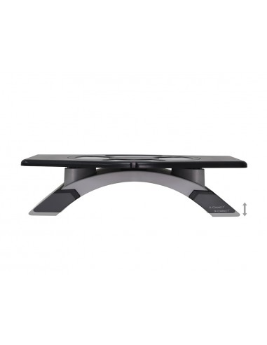 Soporte q-connect para monitor con plataforma giratoria ajustable dos alturas 411x287x99 mm