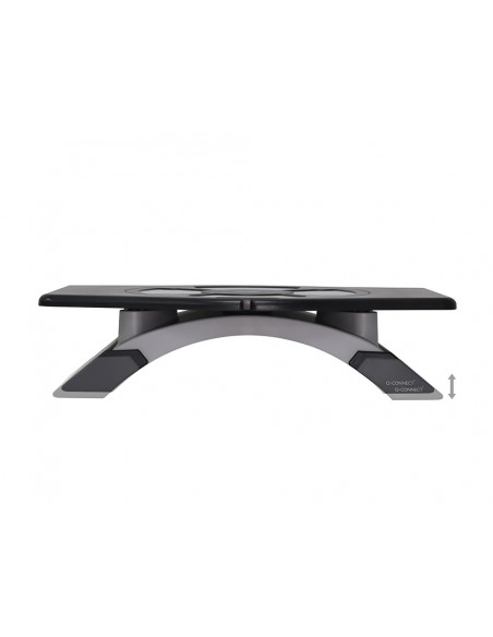 Soporte q-connect para monitor con plataforma giratoria ajustable dos alturas 411x287x99 mm
