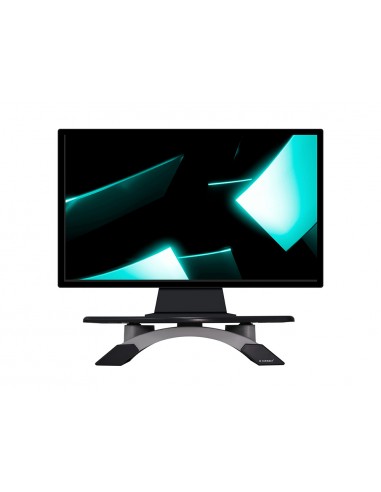 Soporte q-connect para monitor con plataforma giratoria ajustable dos alturas 411x287x99 mm