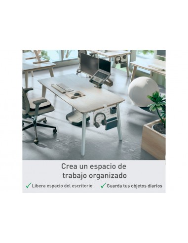 Organizador escritorio leitz ergo anclaje con soporte para portatil 420x250 mm