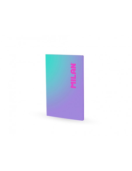 Libreta encolada milan coleccion sunset din a4 48 hojas 95 gr cuadricula 5mm lila