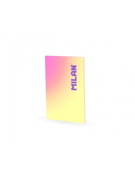 Libreta encolada milan coleccion sunset din a4 48 hojas 95 gr cuadricula 5mm amarillo
