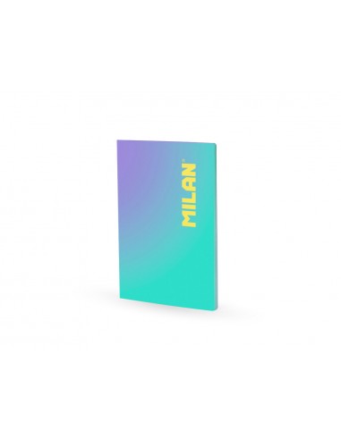 Libreta encolada milan coleccion sunset din a4 48 hojas 95 gr cuadricula 5mm turquesa