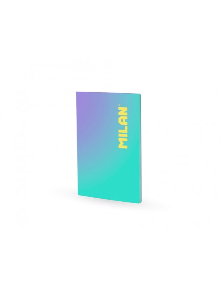 Libreta encolada milan coleccion sunset din a4 48 hojas 95 gr cuadricula 5mm turquesa