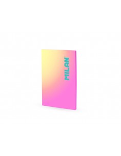 Libreta encolada milan coleccion sunset din a4 48 hojas 95 gr cuadricula 5mm rosa