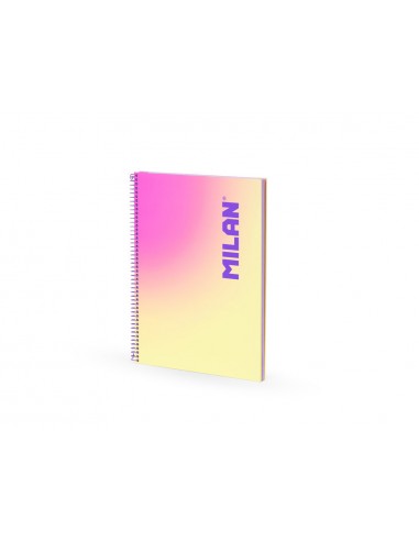 Cuaderno espiral milan coleccion sunset din a4 tapa dura 90 hojas 95 gr cuadricula 5 mm amarillo