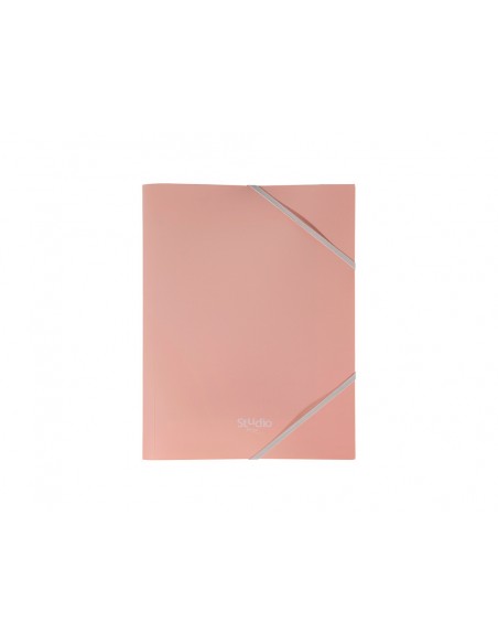 Carpeta pardo studio style gomas solapas polipropileno expositor de 48 unidades colores pastel surtidos