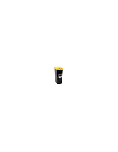 Contenedor para reciclaje plasticforte 25 l con tapa color amarillo parchis