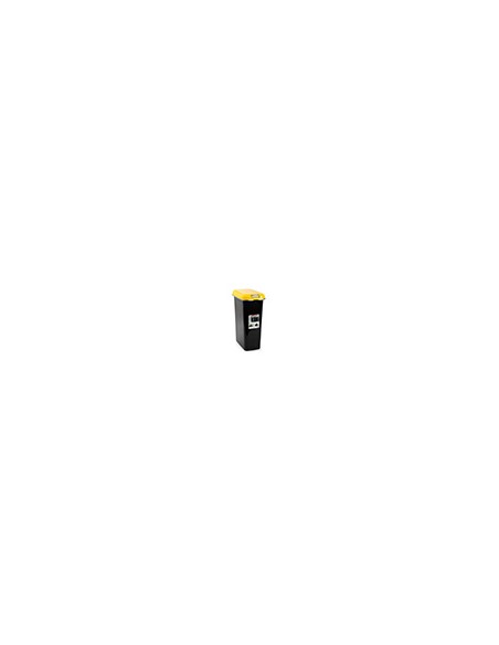 Contenedor para reciclaje plasticforte 25 l con tapa color amarillo parchis Contenedor para reciclaje plasticforte 25 l con tapa color amarillo parchis