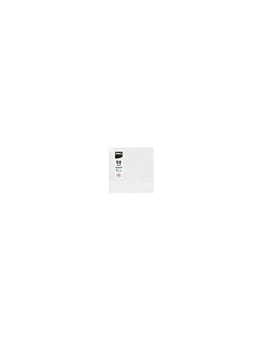 Servilleta pronappe celulosa micro grofada 20x20 cm 2 capas color blanco paquete de 50 unidades