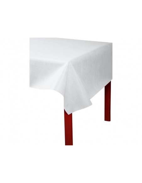Mantel pronappe spunbond polipropileno repelente al agua reciclable 100% color blanco rollo ancho 1,20 mt