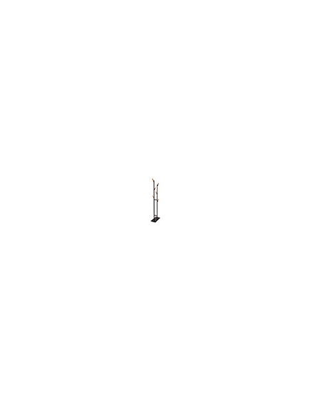 Perchero metalico maul rima pie 6 colgadores de madera color negro 1840x480x230 mm Perchero metalico maul rima pie 6 colgadores de madera color negro 1840x480x230 mm