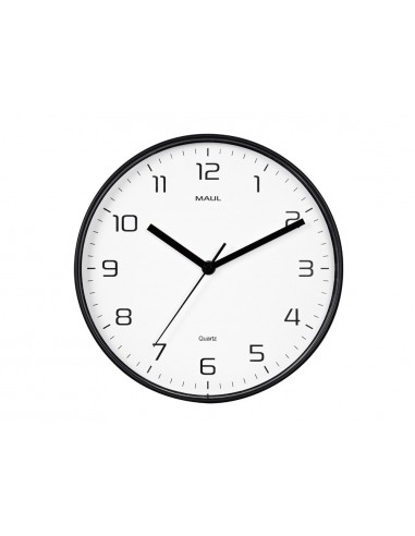 Reloj maul drip de pared redondo 25 cm diametro cuarzo marco negro