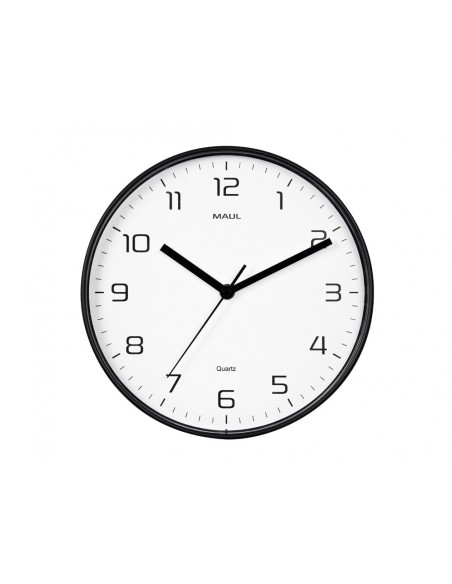 Reloj maul drip de pared redondo 25 cm diametro cuarzo marco negro