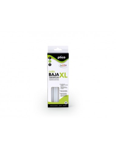 Barra termofusible plico cola mini xl baja temperatura 8 mm diametro x 200 mm de alto blister de 25 unidades