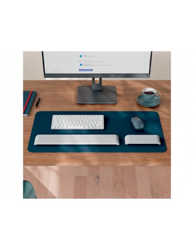 Alfombrilla de escritorio leitz piel reciclada color gris oscuro 700x360 mm