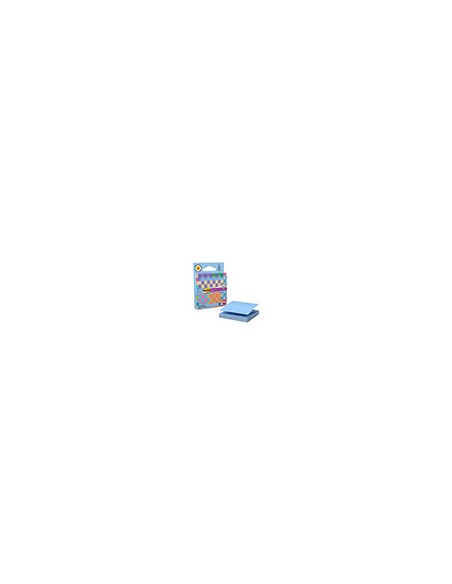 Bloc de notas adhesivas quita y pon post it z-notas super sticky 100% pefc 76x76 mm dispensador 90 hojas azul