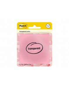 Bloc de notas adhesivas quita y pon post-it 73x73 mm 36 hojas transparente naranja papaya