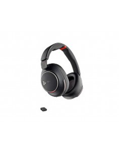 Auriculares poly inalambrico voyager surround 85 uc + adaptador usb-c/a + soporte de carga