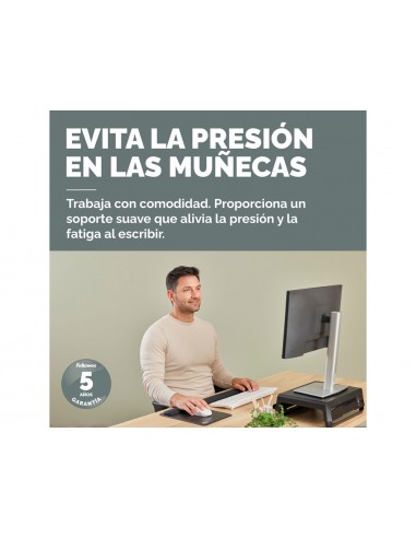 Reposamuñecas fellowes para teclado breyta negro 480x70x25 mm
