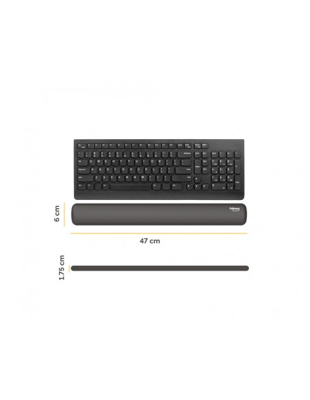 Reposamuñecas fellowes para teclado breyta negro 480x70x25 mm Reposamuñecas fellowes para teclado breyta negro 480x70x25 mm