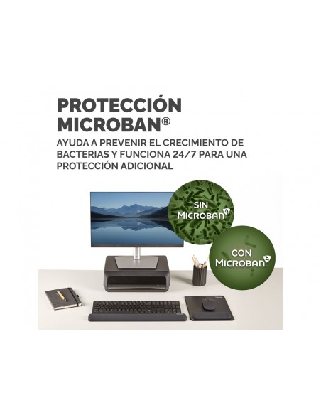 Reposamuñecas fellowes para teclado breyta negro 480x70x25 mm Reposamuñecas fellowes para teclado breyta negro 480x70x25 mm