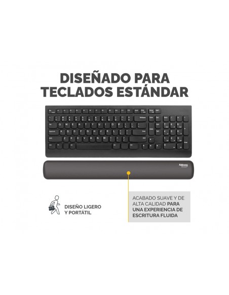 Reposamuñecas fellowes para teclado breyta negro 480x70x25 mm Reposamuñecas fellowes para teclado breyta negro 480x70x25 mm
